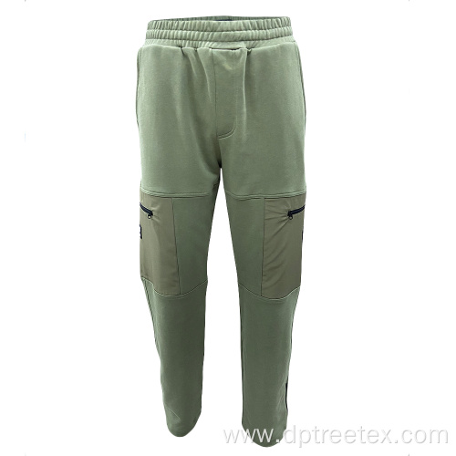 Custom Men's Cotton Rubber Patch Sports Sweatpants